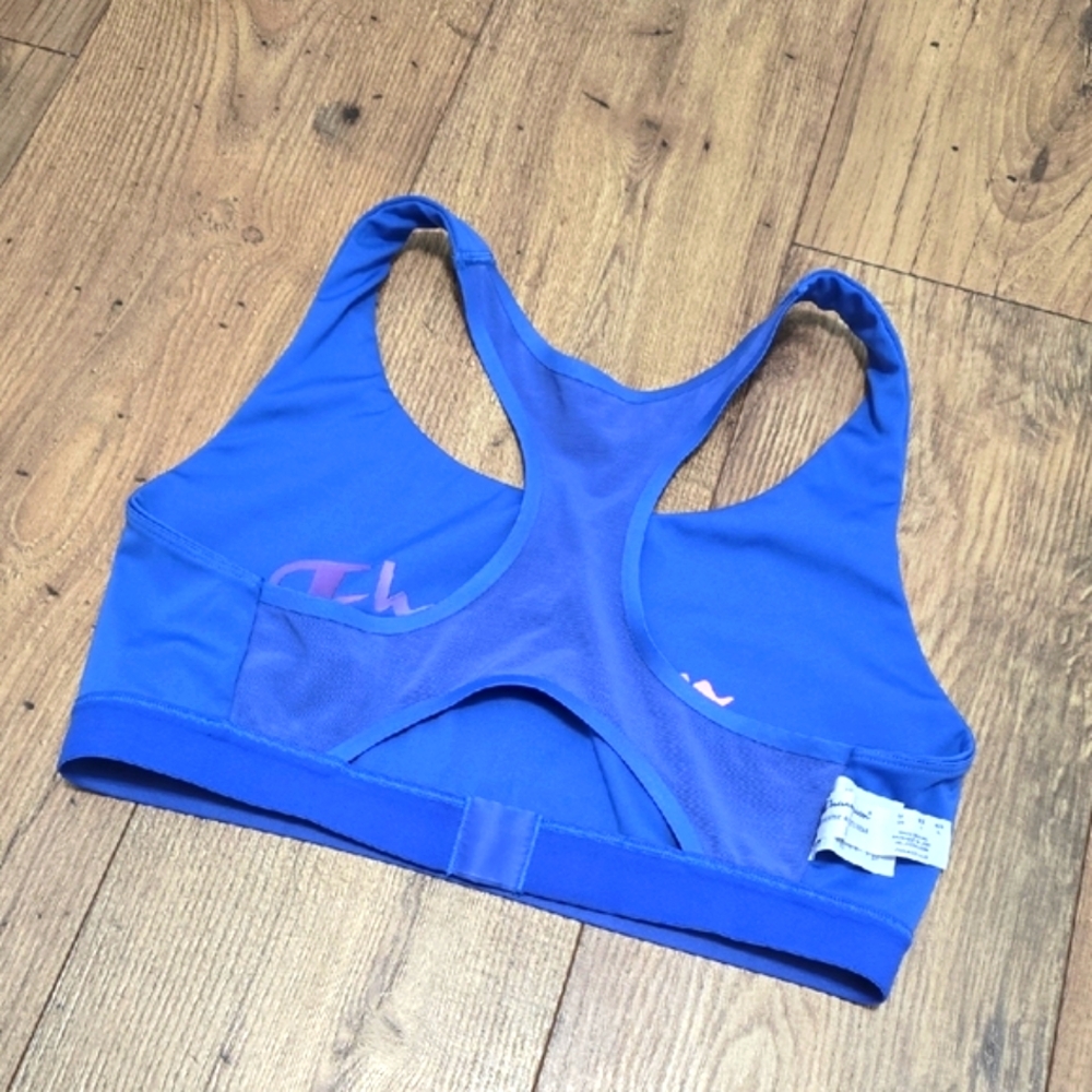 Champion Blue Sports Bra Moisture-Wicking Racerback - Picture 3 of 12